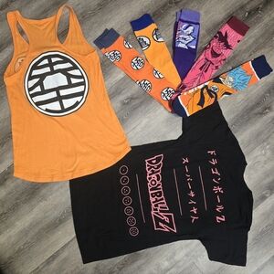 DragonballZ shirt and sock bundle